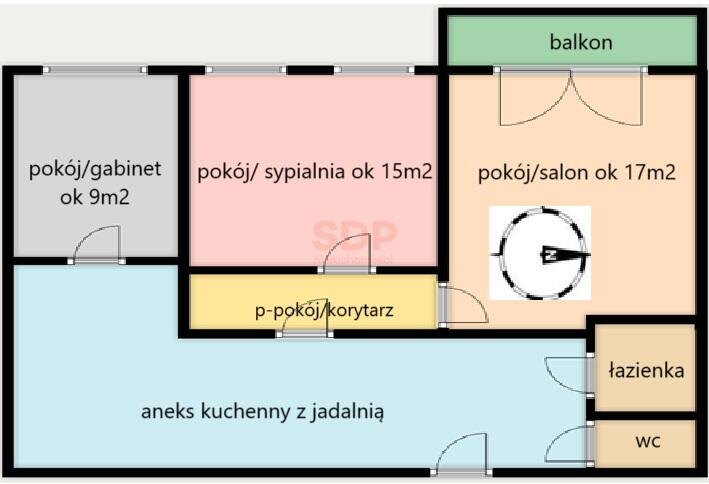 Balkon, oryginalna stolarka drzwiowa.-1