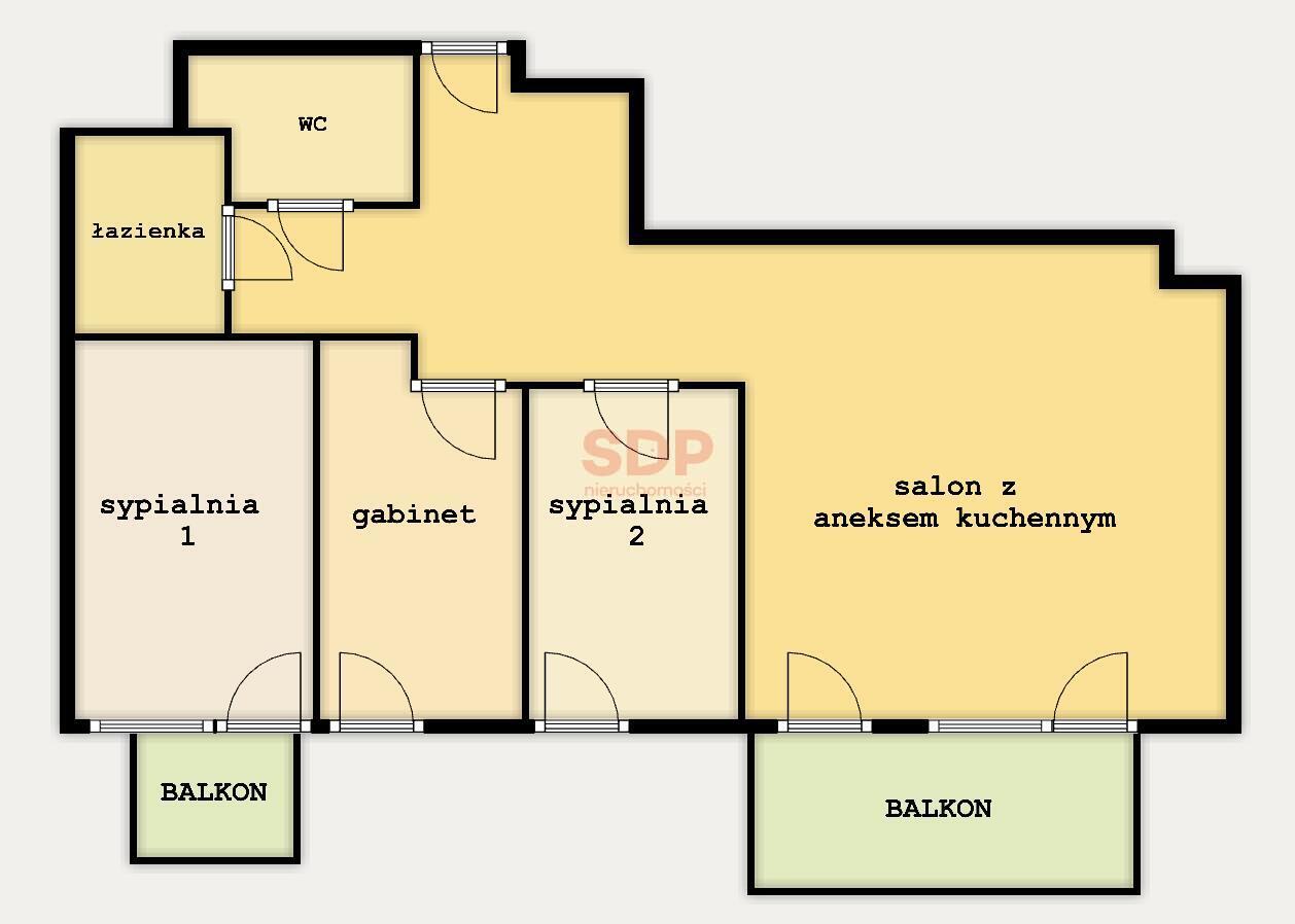 Klasa od progu | 77 m2 | 4 pokoje | ul. Braniborska-12