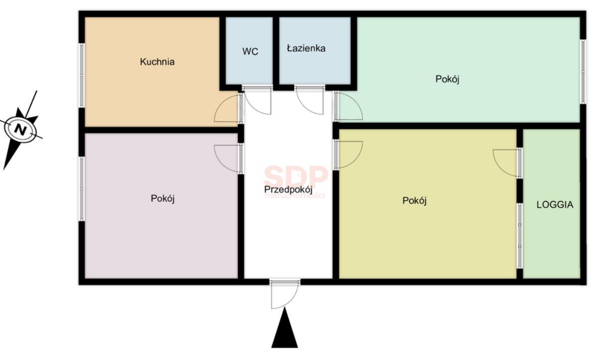 Słoneczne 3 pokoje/ 60 m2/ loggia/ Karłowice-12