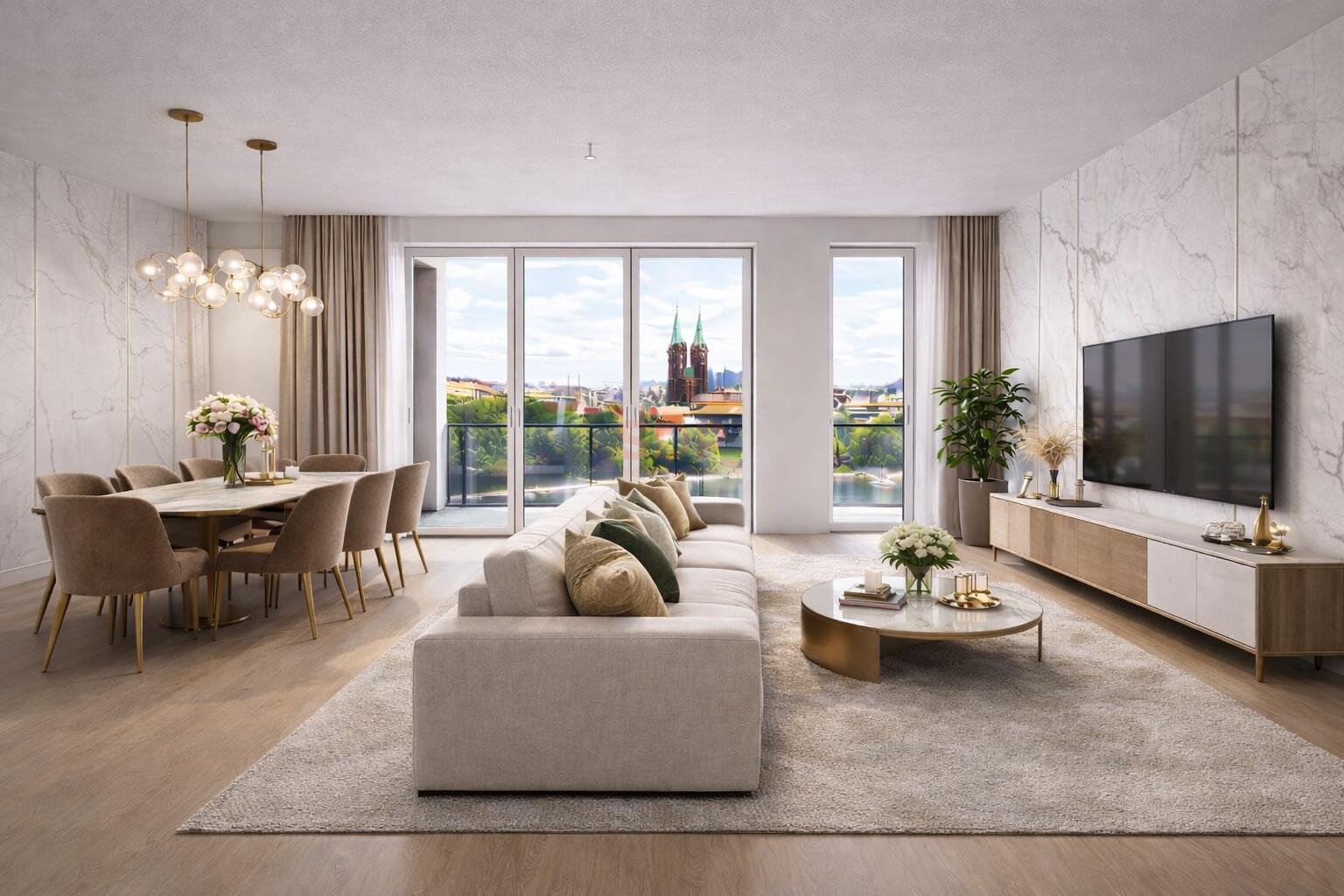 Widok na rzekę | 84 m2 | Balkon | Klimatyzacja | Premium-0