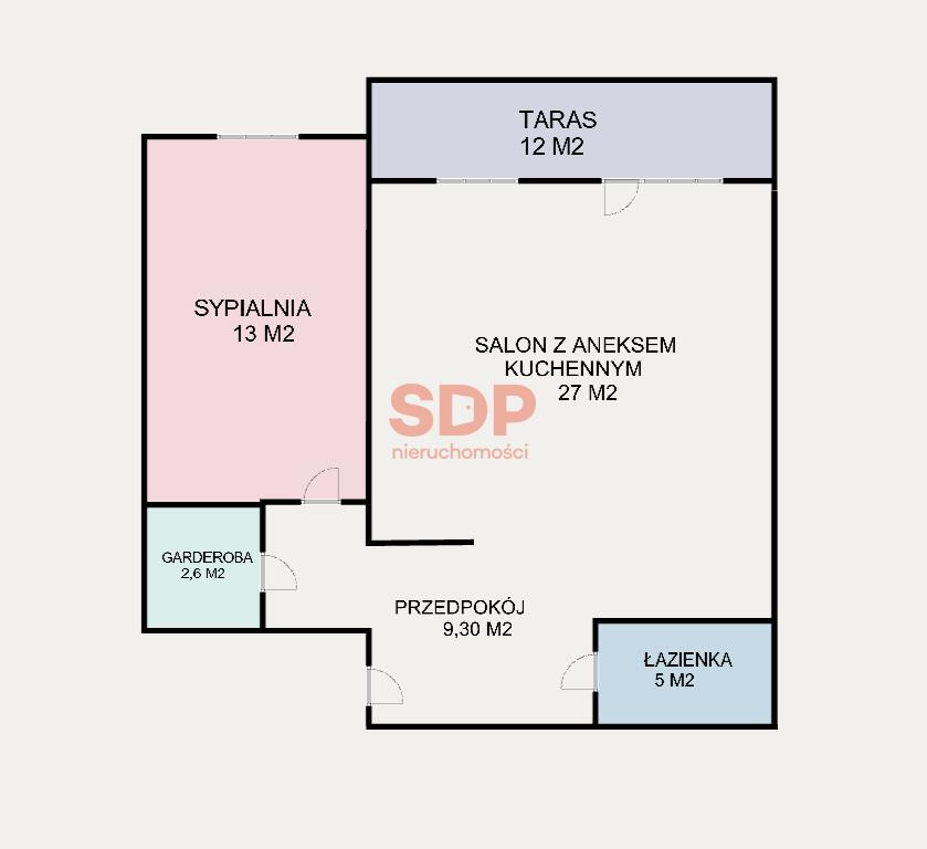 2 pokojowy apartament z dużym tarasem na osiedlu Belvedere.-4